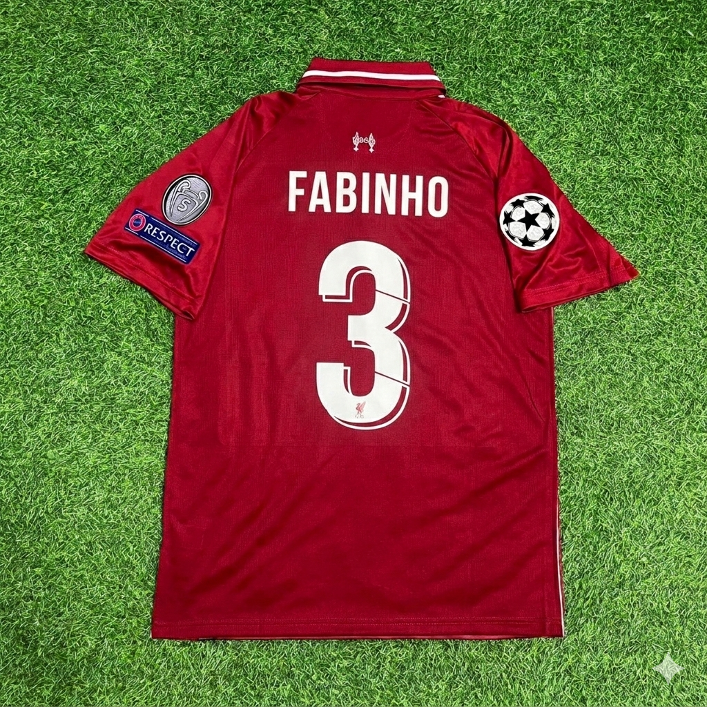 Fabinho Liverpool 2019 CL Final Retro Kit Jersey Trikot Maillot Maglia