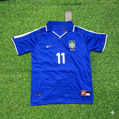 Ze Roberto Brazil Blue Retro Football Jersey