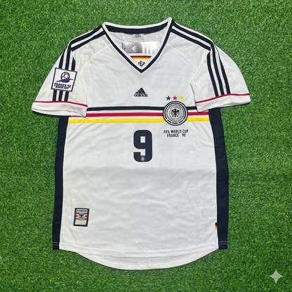 Maillot de football rétro Ulf Kirsten Allemagne Coupe du Monde 1998