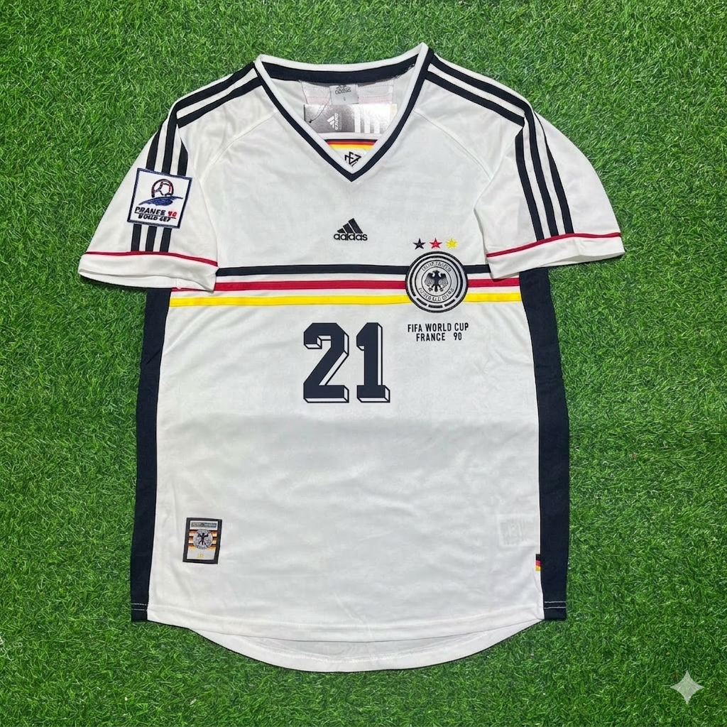 Mario Basler Deutschland Weltmeisterschaft Retro Fußballtrikot