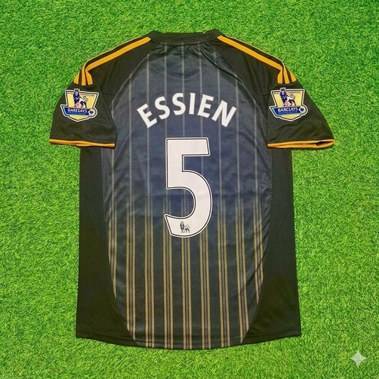 Michael Essien #5 Chelsea 2010 2011 Away Retro Black Orange Football Jersey