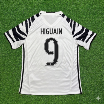 Gonzalo Higuain #9 Juventus 2016 2017 Auswärts Weiß Retro Fußballtrikot
