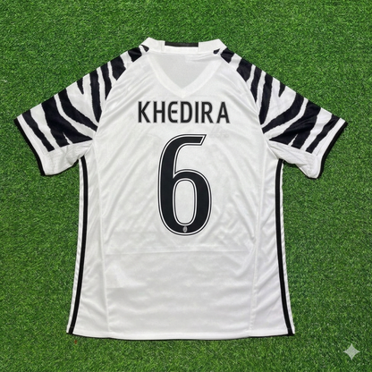 Sami Khedira #6 Juventus 2016 2017 Away White Retro Football Jersey
