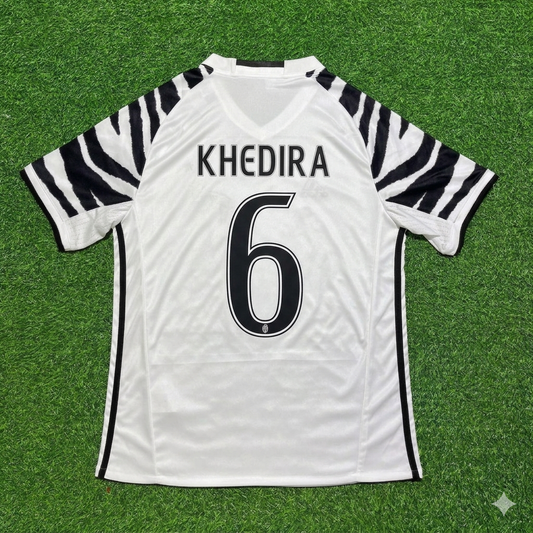 Sami Khedira #6 Juventus 2016 2017 Away White Retro Football Jersey
