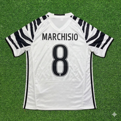 Claudio Marchisio #8 Juventus 2016 2017 Away White Retro Football Jersey