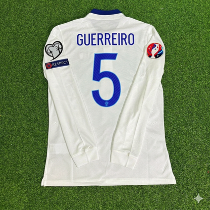 Raphael Guerreiro Portugal EURO 2016 White Long Sleeve Retro Football Jersey