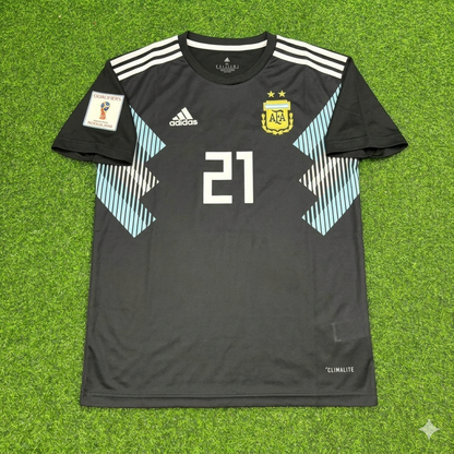 Paulo Dybala Argentinien WM 2018 Schwarzes Retro-Fußballtrikot