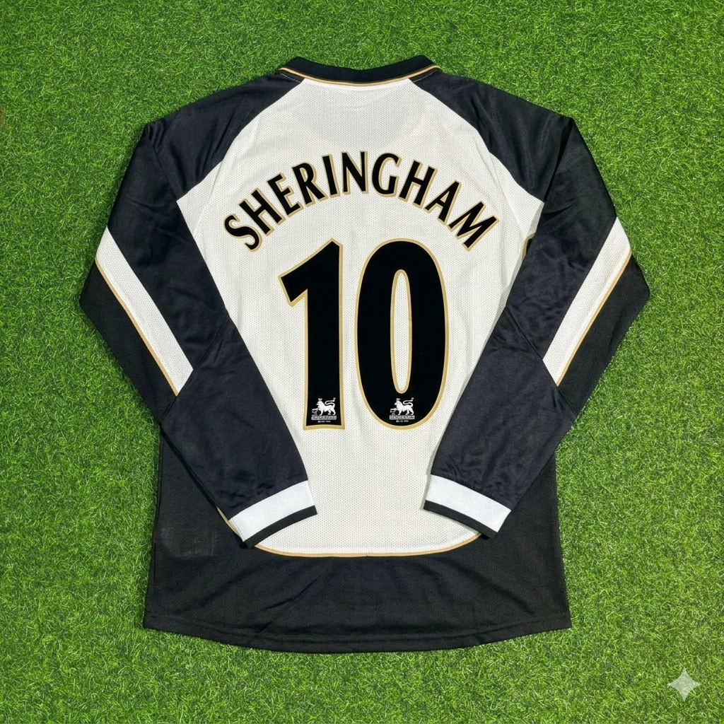 Maillot Rétro Réversible Teddy Sheringham #10 Manchester United 2001-2002