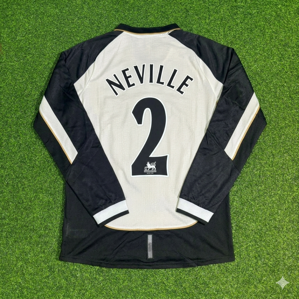 Gary Neville #2 Manchester United 2001-2002 Reversible Retro Jersey