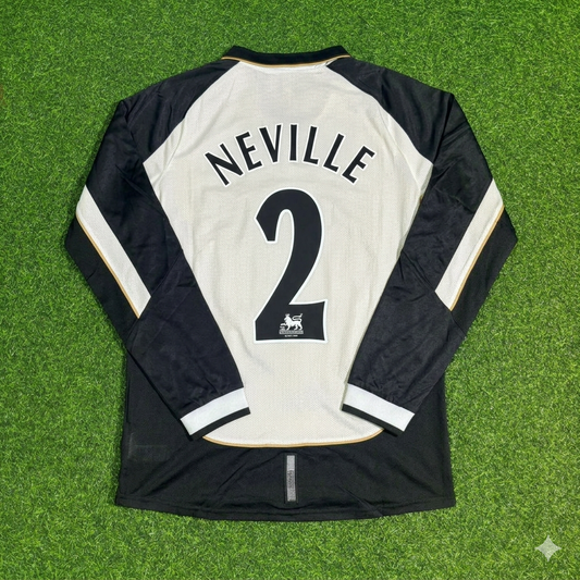 Gary Neville #2 Manchester United 2001-2002 Reversible Retro Jersey