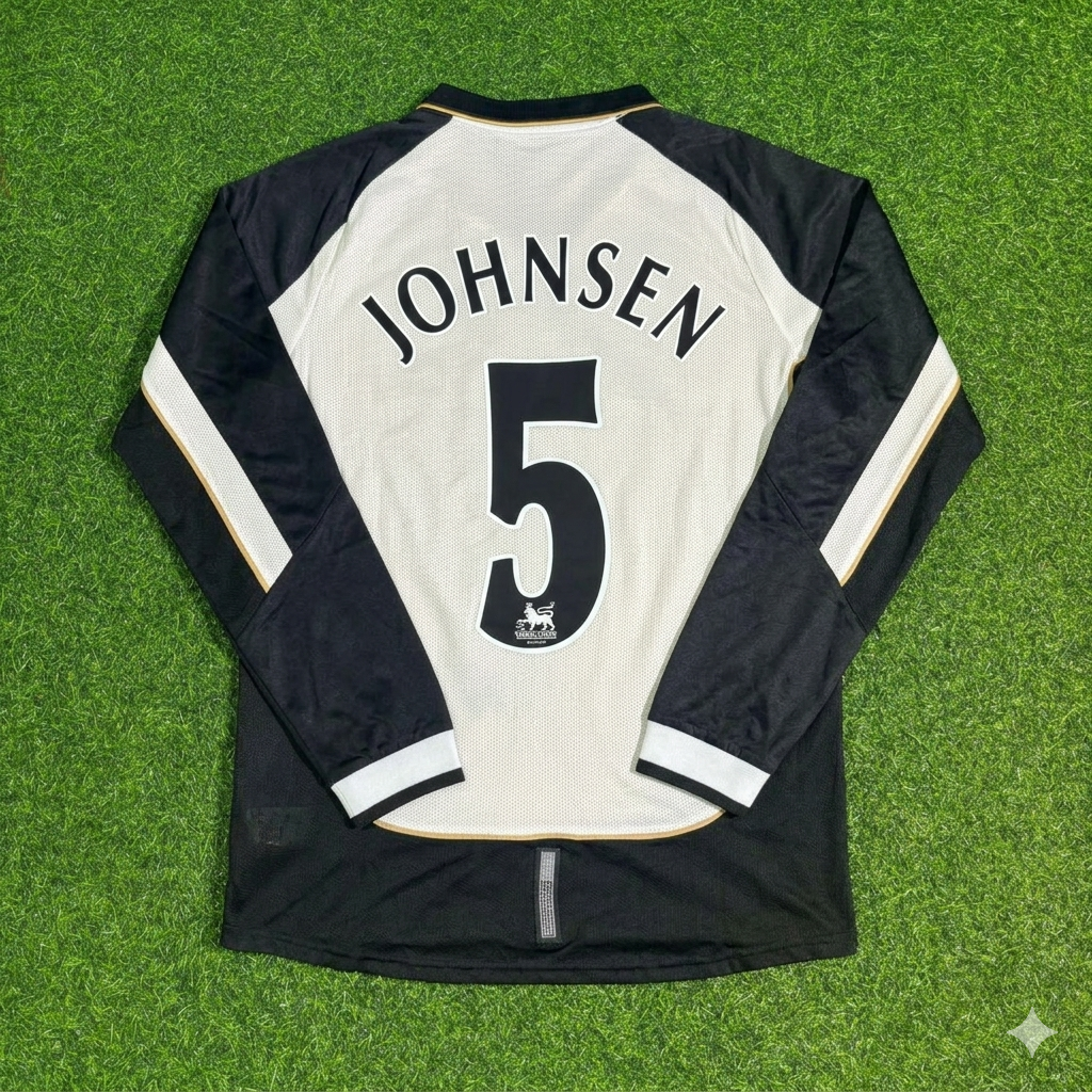 Ronny Johnsen #5 Manchester United 2001-2002 Reversible Retro Jersey
