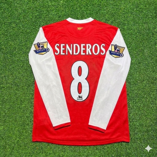 Philippe Senderos #8 Arsenal 2006 2007 Home Long Sleeve Retro Jersey