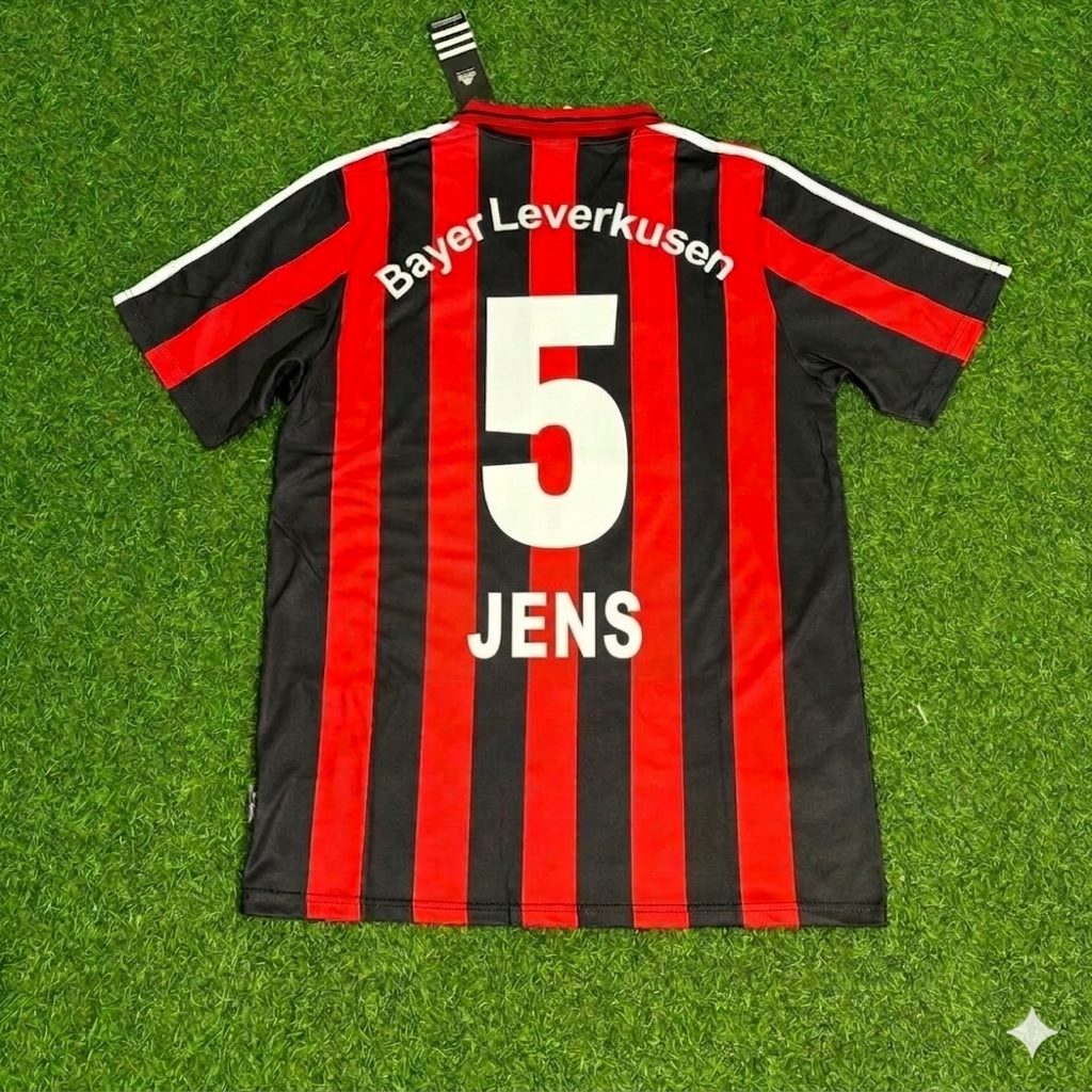 Jens Nowotny Bayer Leverkusen 2000/2001 Home Retro Football Jersey