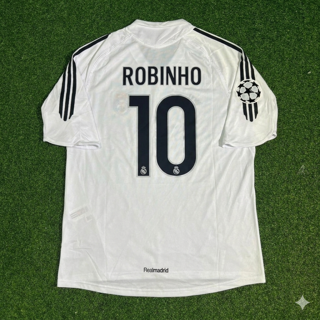 Robinho Real Madrid 2005 2006 White Jersey Shirt Trikot Soccer Shirt