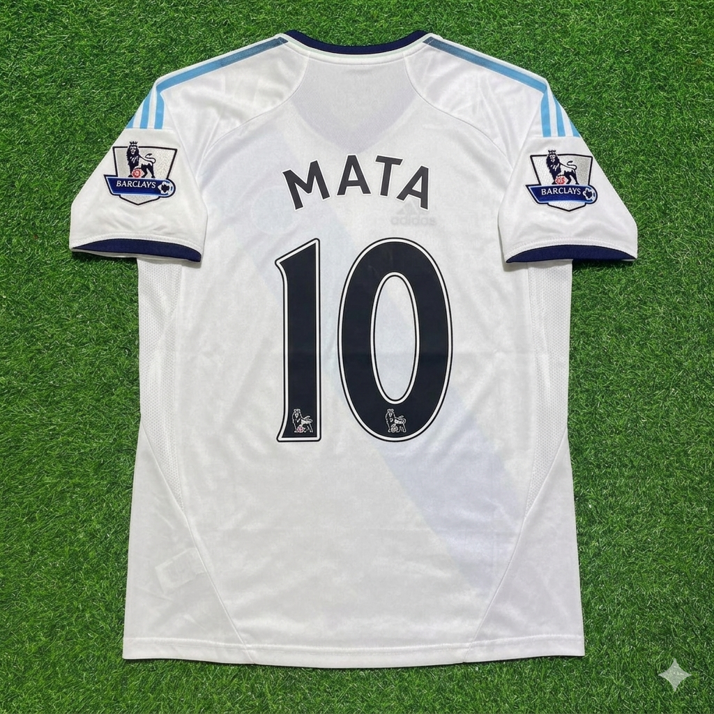 Juan Manuel Mata Chelsea 2012-2013 Retro White Football Jersey