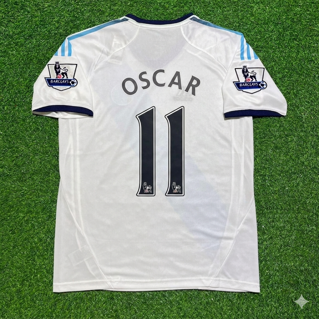 Oscar Chelsea 2012-2013 Retro White Football Jersey