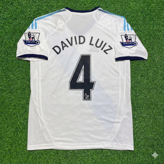 David Luiz Chelsea 2012-2013 Retro White Football Jersey