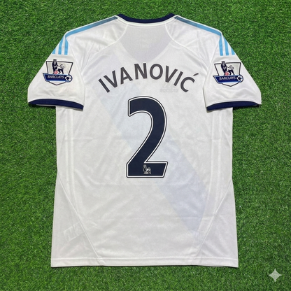 Branislav Ivanovic Chelsea 2012-2013 Retro White Football Jersey