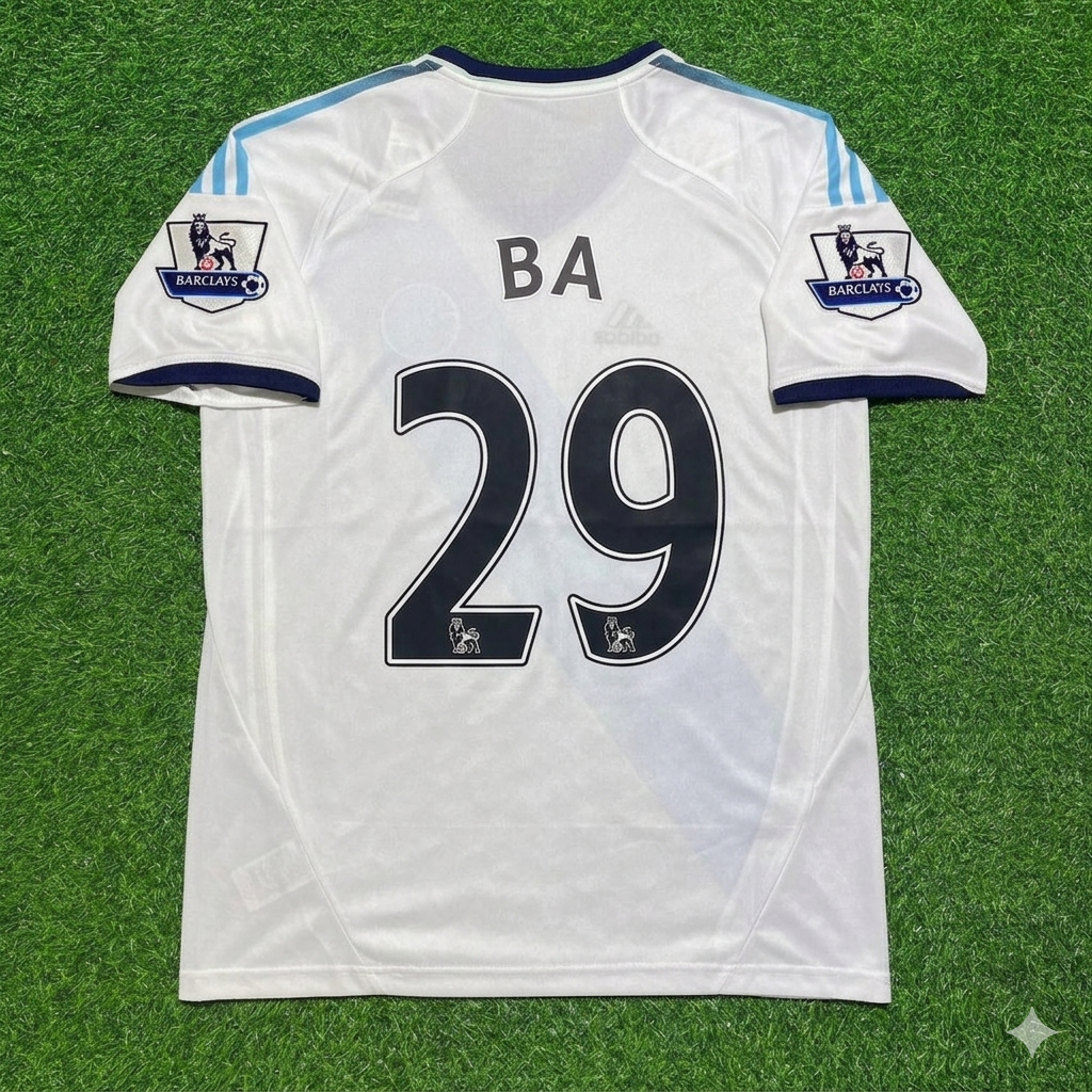 Demba Ba Chelsea 2012-2013 Retro White Football Jersey