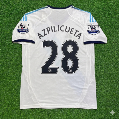 Cesar Azpilicueta Chelsea 2012-2013 Retro White Football Jersey