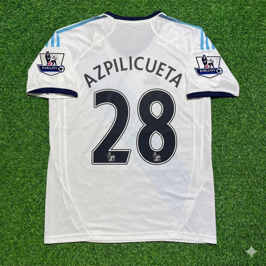 Cesar Azpilicueta Chelsea 2012-2013 Retro White Football Jersey