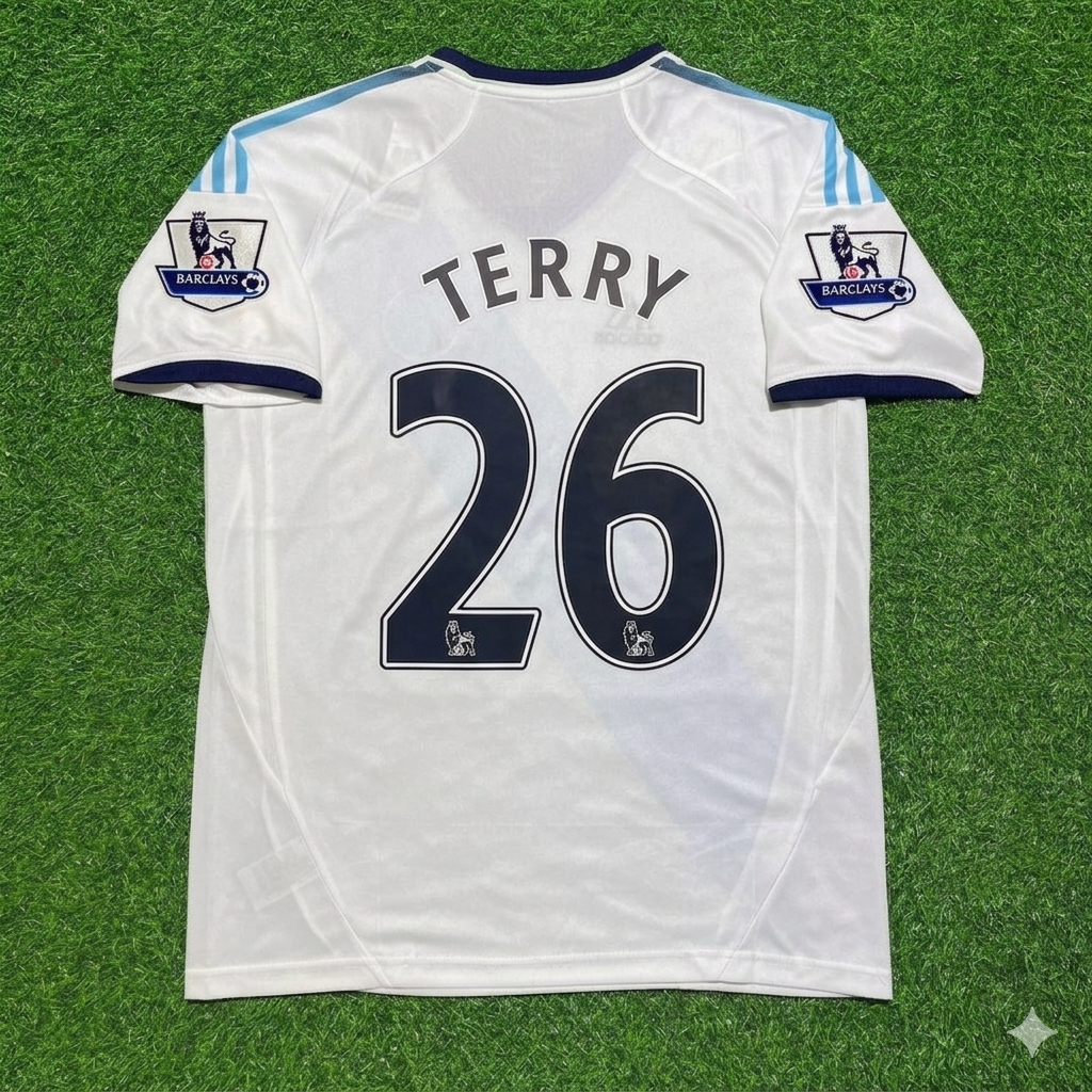 John Terry Chelsea 2012-2013 Retro White Football Jersey
