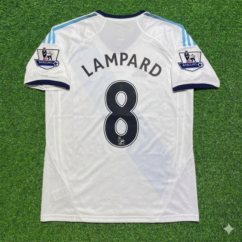 Frank Lampard Chelsea 2012-2013 Retro White Football Jersey