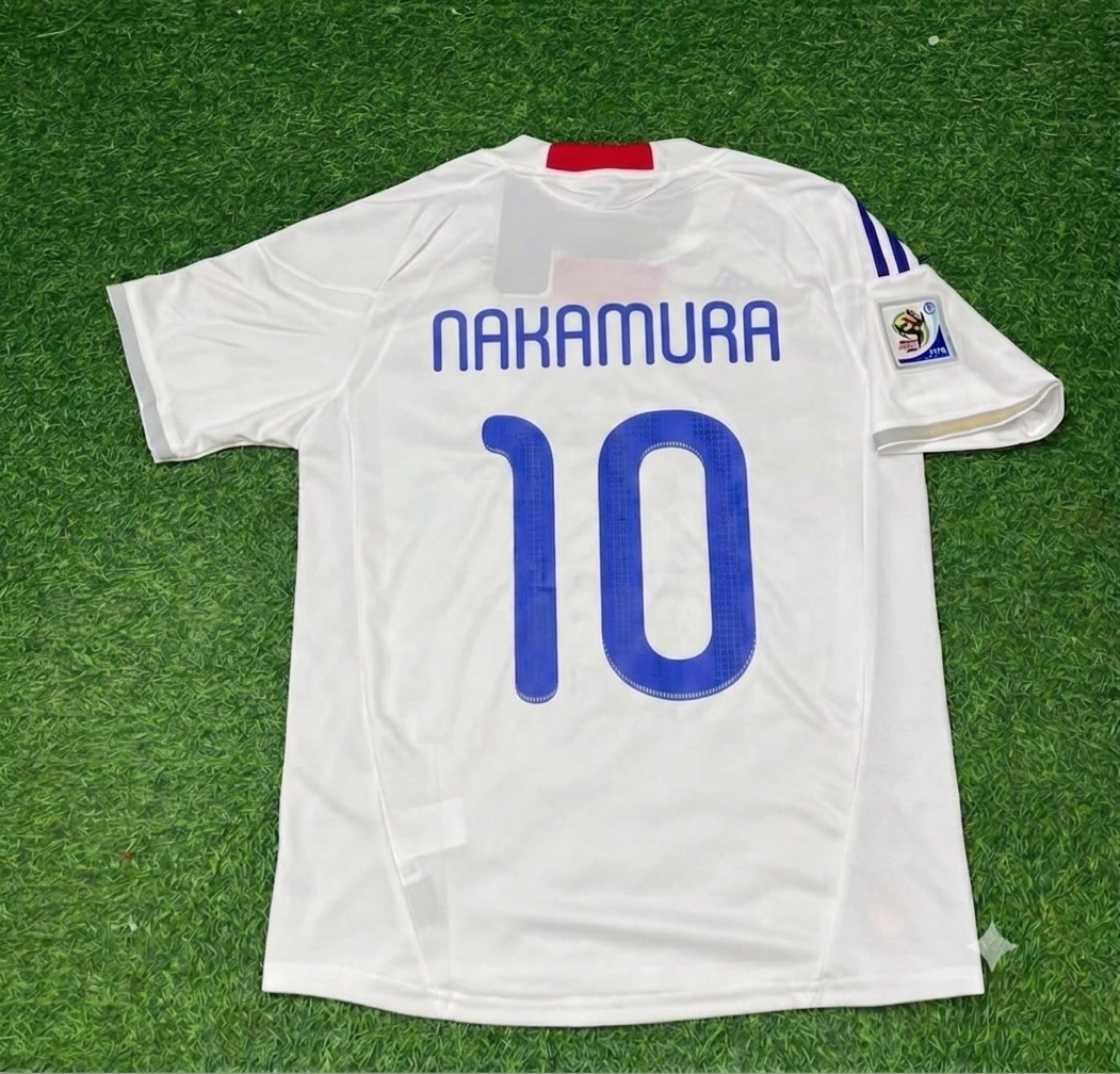 Shunsuke Nakamura Japan 2010 World Cup White Retro Football Jersey
