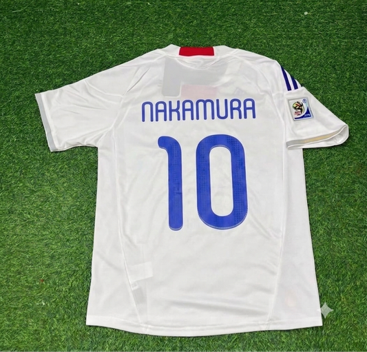 Shunsuke Nakamura Japan 2010 World Cup White Retro Football Jersey