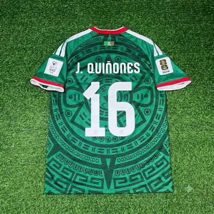 Julian Quiñones Mexico 2026 World Cup Home Green Football Jersey