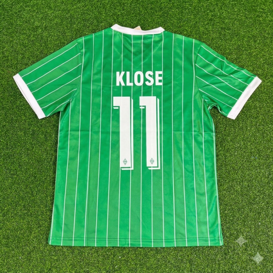 Maillot de football rétro domicile commémoratif Miroslav Klose Werder Brême