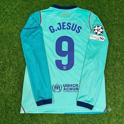 Gabriel Jesus #9 Barcelona 2027 New Season Long Sleeve Jersey Trikot Maillot Soccer Shirt