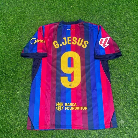 Gabriel Jesus #9 Barcelona 2027 New Season Home Jersey Trikot Maillot Soccer Shirt