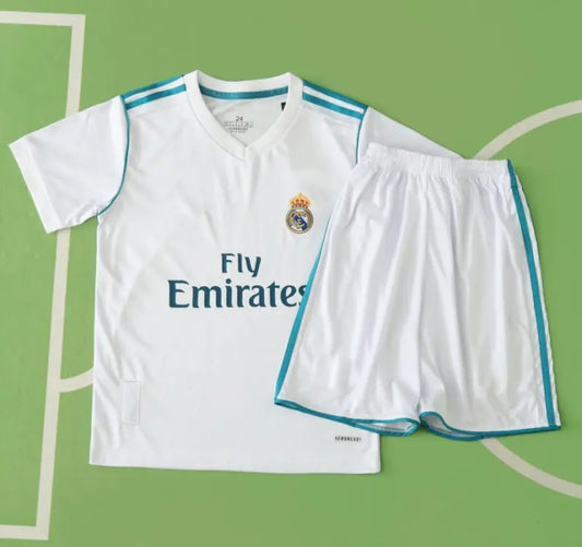 Real Madrid 2017/18 Home Kids Kit Kindertrikot Maillot Enfant Kindertrui (Ages 3-13)