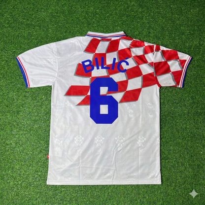 Slaven Bilić Croatia 1998 World Cup Retro Football Jersey Kit