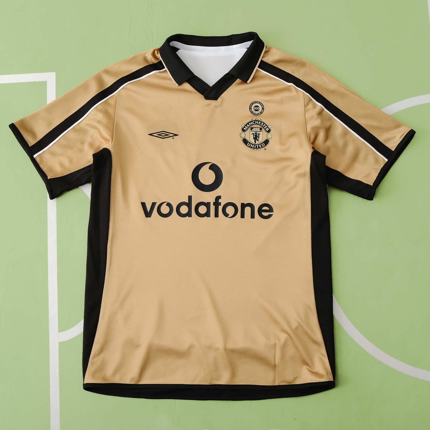 01/02 Manchester United Umbro Centenary Wendbares Auswärtstrikot Retro-Trikot Maillot Trikot Maglia