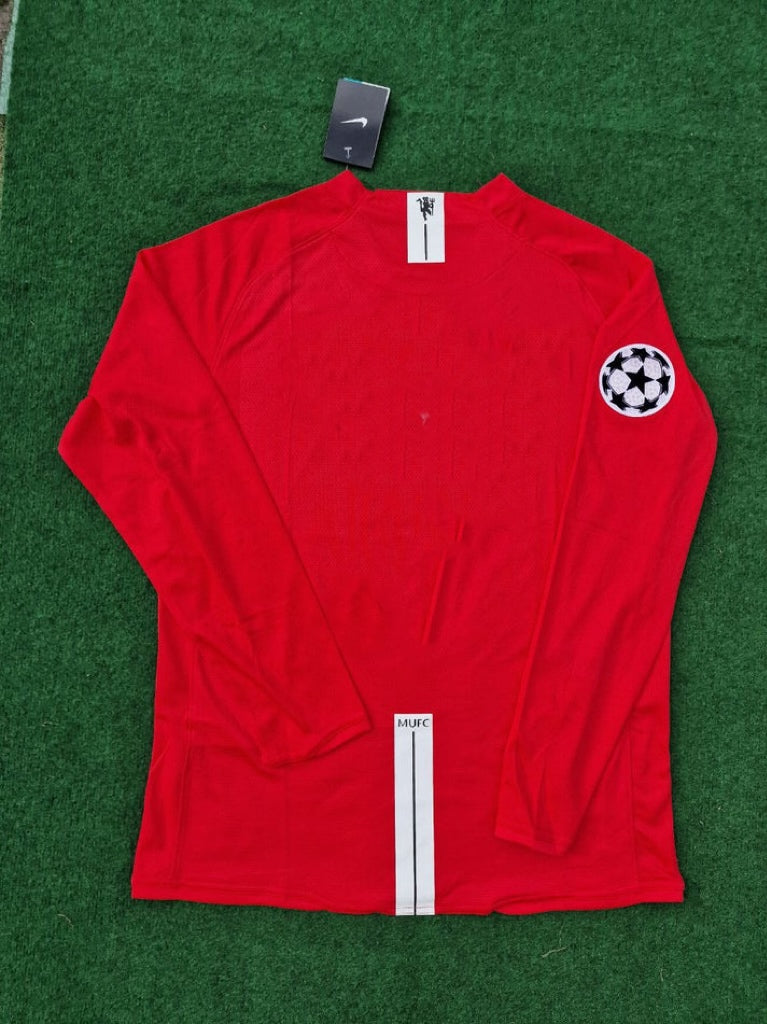 Manchester United 2008 Champions Leage Final Moscow Retro Long Sleeve Jersey