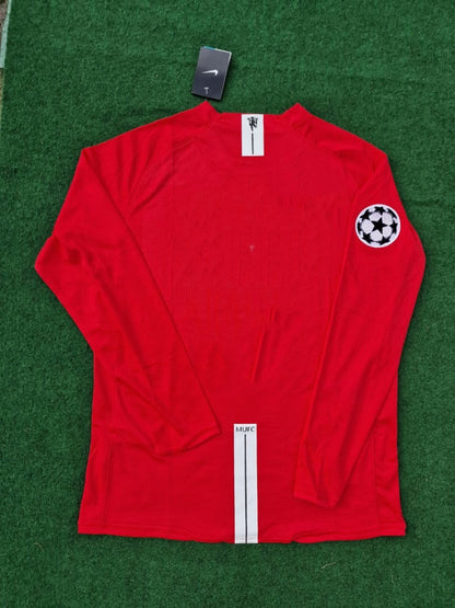 Manchester United 2008 Champions Leage Final Moscow Retro Long Sleeve Jersey