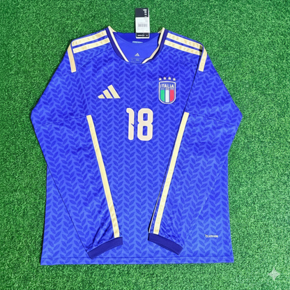Nicolo Barella 18- Italy 2026 World Cup Long Sleeve Football Jersey