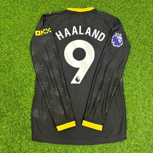 Erling Haaland #9 Manchester City 2026/2027 New Season Away Black Long Sleeve Jersey Trikot Maillot Soccer Shirt