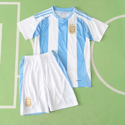 Lionel Messi Argentinien Home Kids Kit Kindertrikot Maillot Enfant Kindertrui (Alter 3-13)