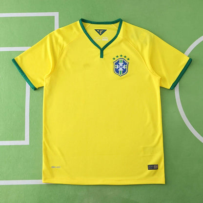 Brazil 2014 Season Yellow Retro Jersey Trikot Soccer Shirt