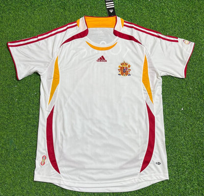 Spain 2006 World Cup White Retro Jersey Trikot Maillot Camiseta