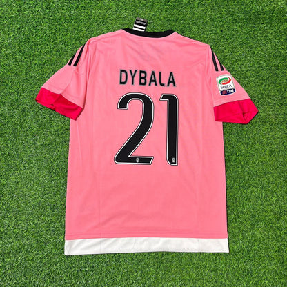 Paulo Dybala Juventus Retro Pink 2015-2016 Jersey Trikot