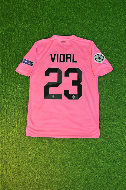 Arturo Vidal Juventus Pink 2012 2013 Season Retro Jersey Soccer Shirt