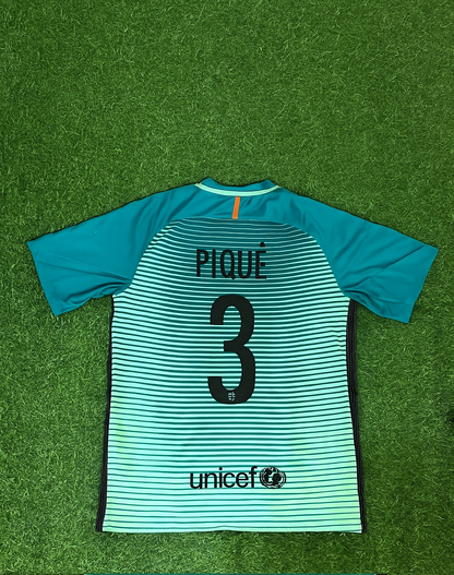 Gerard Pique – Barcelona 2016/17 Away Retro Jersey Trikot Maillot Soccer Shirt