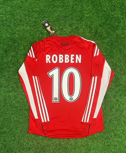 Arjen Robben FC Bayern Munich 2010/11 Red Retro Trikot Jersey Trikot Soccer Shirt