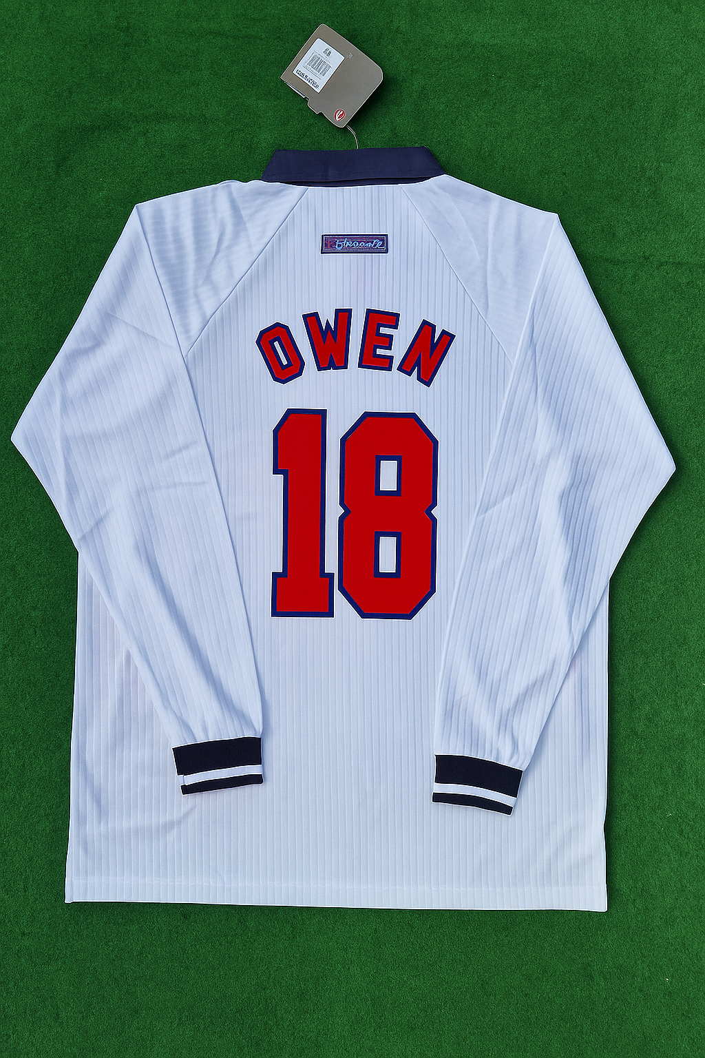 Michael Owen England 1998 World Cup Long Sleeves Retro Jersey Soccer Shirt