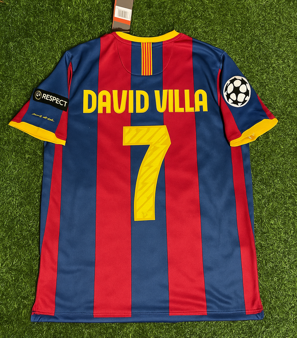 David Villa Barcelona 2010 2011 Jersey Trikot Soccer Shirt