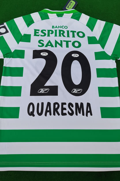 Ricardo Quaresma 20 – Sporting CP Lisbon 2001–2003 Retro Kit Jersey – | Trikot | Maillot Soccer Shirt